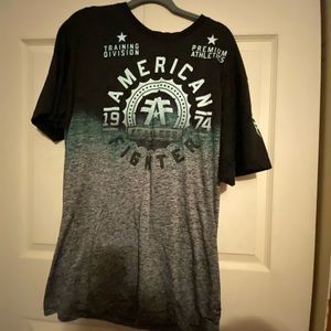 Black and green American fighter shirt